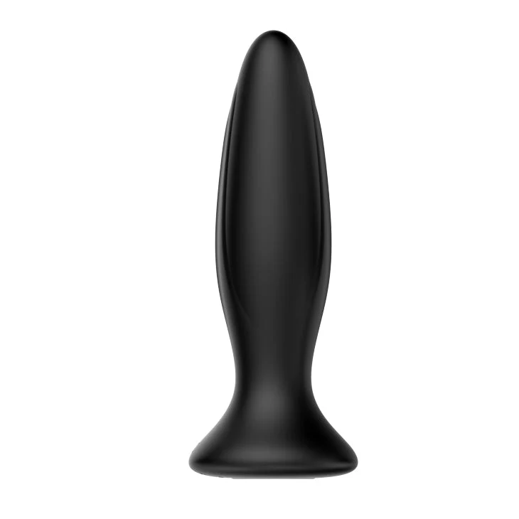 MR PLAY Vibrating Anal Plug - Black 12.8 cm USB Rechargeable Vibrating Butt Plug - Image 3