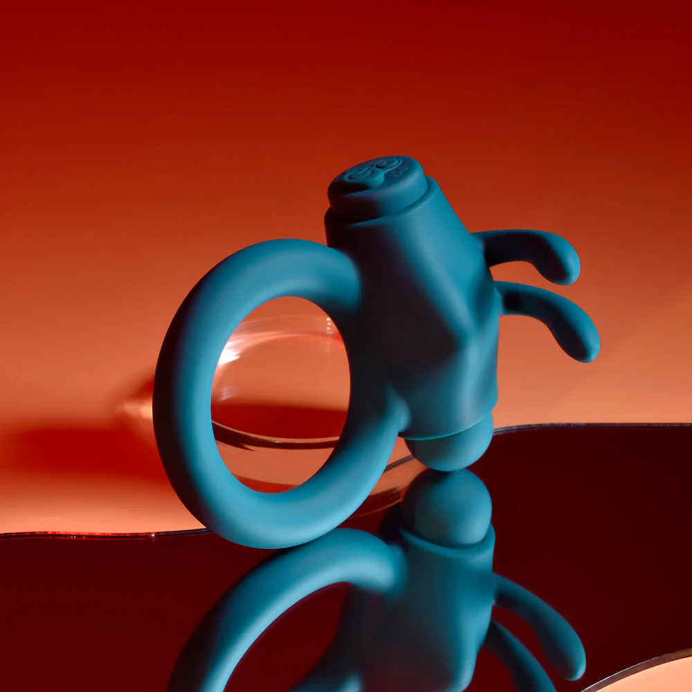 Playboy Pleasure BUNNY BUZZER - Green USB Rechargeable Vibrating Cock Ring - Image 3