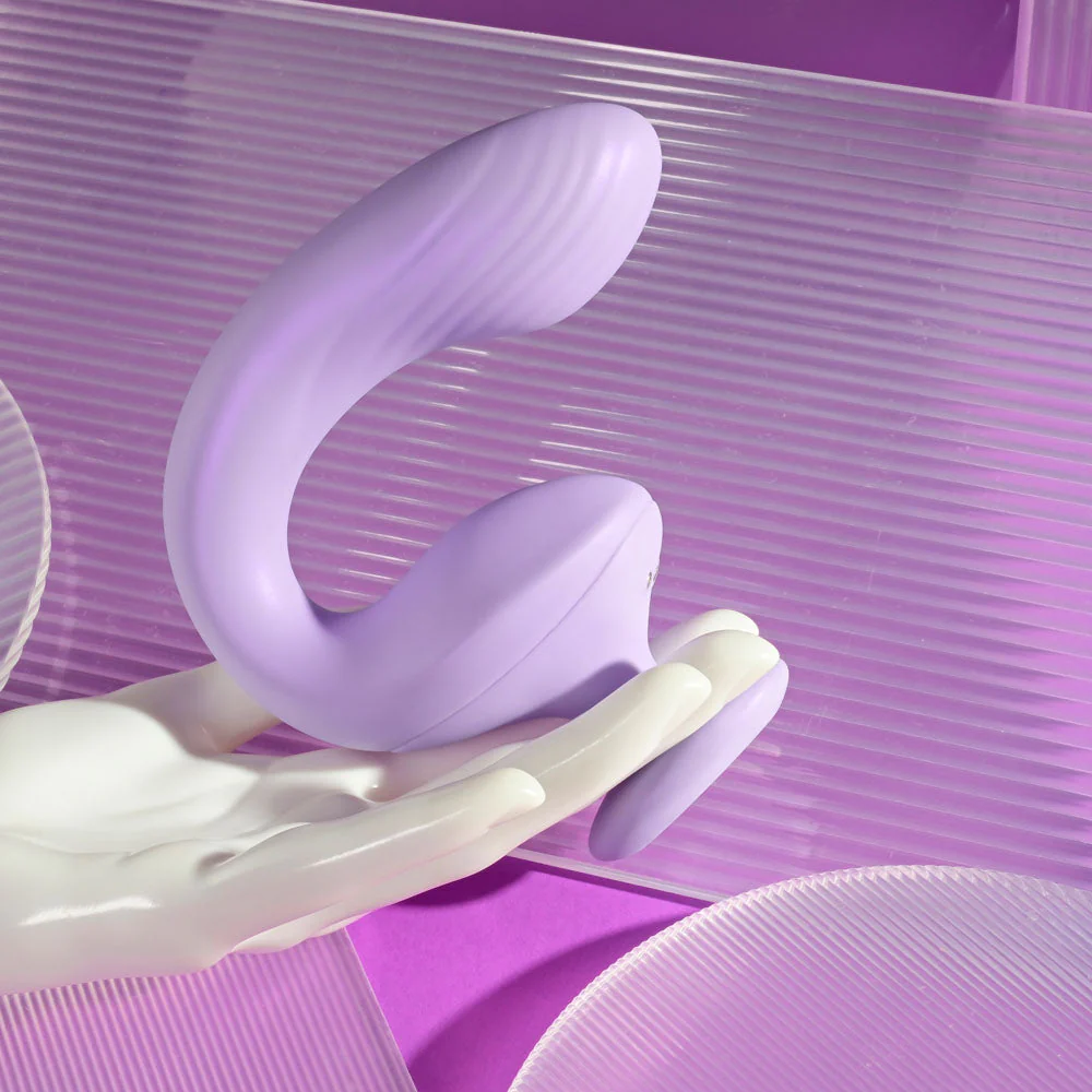 Playboy Pleasure REV ME UP - Purple USB Rechargeable Dual Motor Curved Vibrator - Image 7