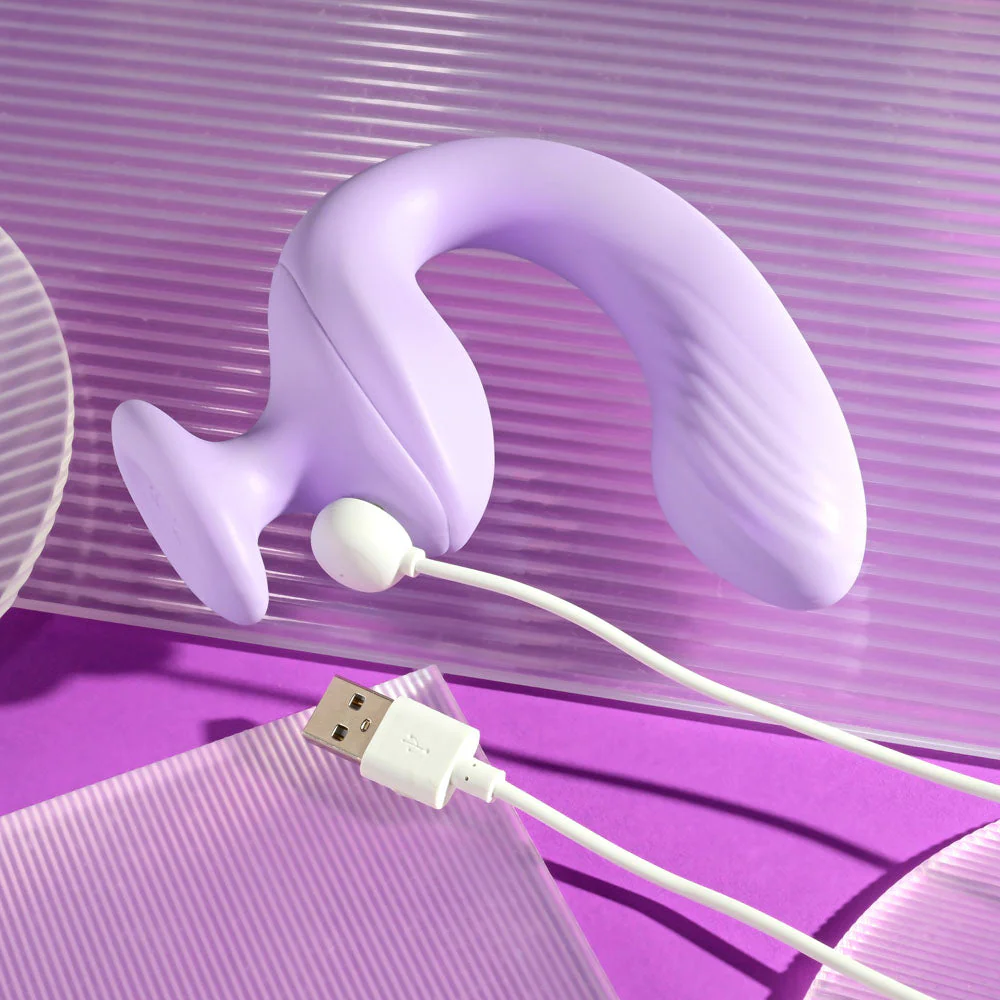 Playboy Pleasure REV ME UP - Purple USB Rechargeable Dual Motor Curved Vibrator - Image 9