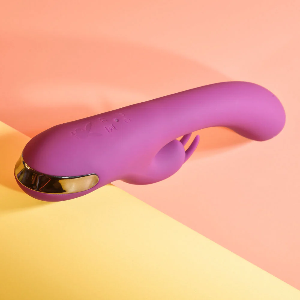 Playboy Pleasure THUMPER - Purple 21.9 cm USB Rechargeable Rabbit Vibrator - Image 4