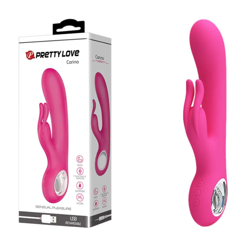 Rechargeable Carina Rabbit Vibrator - Pink - Image 4