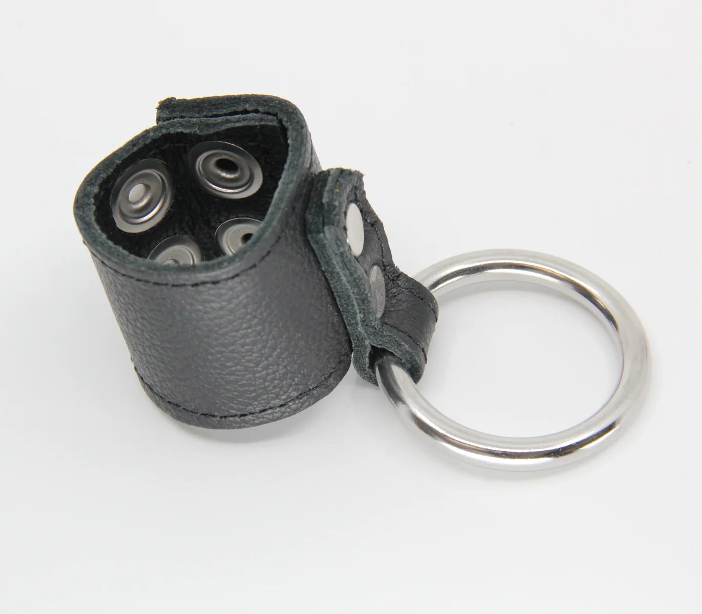 Rin005 Cock Ring W/ Leather Adjustable Quick Release Ball Stretcher - Image 3