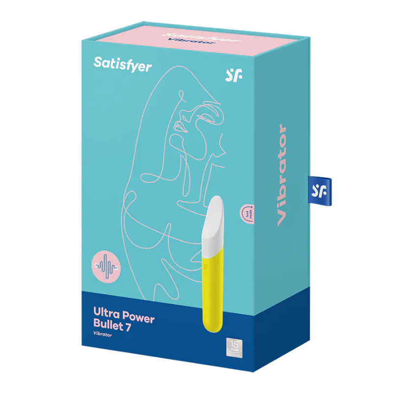 Satisfyer Ultra Power Bullet 7 Powerful Vibrator Stimulation Stimulator - Yellow - Image 4